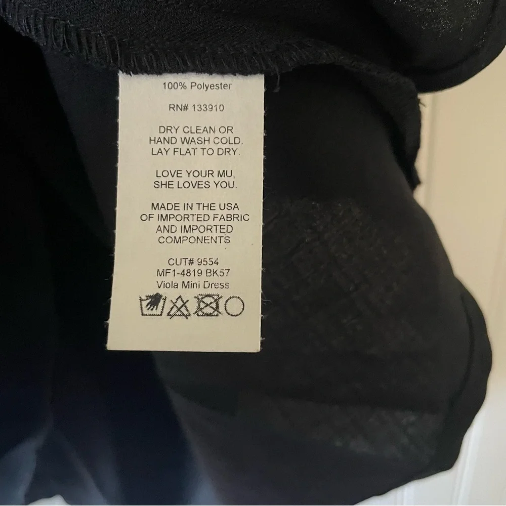 NWT Show Me Your Mumu Viola Tiered Mini Dress Women's XS Black Draped Flowy Boho - Picture 15 of 15